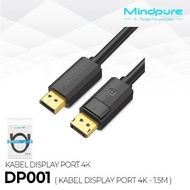 4K MINDPURE DP001 1.5M PORT DISPLAY CABLE