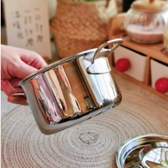 Hot Milk Pot For Baby Sauce mini Pot 10cm Stainless Steel 304 Stainless Steel For Instant Porridge 3 Layers 18 / 10
