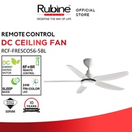 Rubine FRESCO Series Remote Control DC Ceiling Fan / 56 Inch / 5 Blades / Tri-Color 24W LED [Turbo Speed]