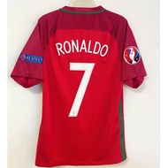 Portugal Retro Jersey 2016 No. 7 Cristiano Ronaldo European Cup Championship Jersey--**