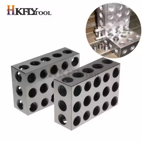 2pcs/set 25-50-75mm Hardened Steel Blocks 0.005" Precision Matched Machinist 123 Milling Tool 23 Hol