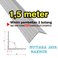 LIS ALUMINIUM L HARDCASE LIS L 150 CM LIS ALUMINIUM SIKU BAHAN TEBAL