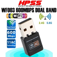 T-WOLF WF003 WF001 600Mbps Dual Band Wireless Lan Mini USB PC WiFi Adapter. LIKE WN725N WN727N WN821