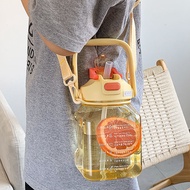 Large capacity water cup for girls with high-value straw big belly cup for students crossbody 2025 c