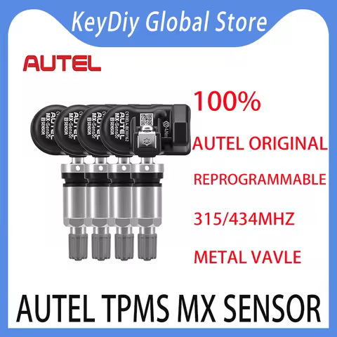 4PCS Autel TPMS MX Sensor 434/315Mhz Metal Valve Programmable Universal Interchangeable TPMS Sensor 