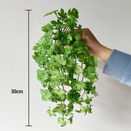 SDFG SHOP Thực tế Cây cỏ đồng xu nhân tạo Thủ công Mềm Lá thường xuân giả Cây Cảnh Treo tường Bó hoa