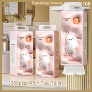 1280pcs 4PLY Multipurpose Hanging Tissue Toilet/ Kitchen Tissue Dry Tissue Kitchen Tissue/ Toilet Ti