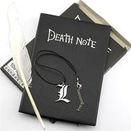 Death Note ชุดสมุดบันทึก A4 Big A5 Anime Journal วารสารหนังและสร้อยคอปากกาขนนก Death แผ่นกระดาษโน้ตส