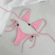 ชุดว่ายน้ำบิกินี่สีพื้นสำหรับผู้หญิง เซกซี่ จากแบรนด์ Polovedo Official