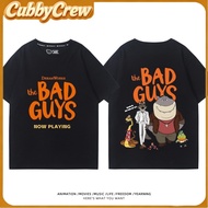CubbyCrew Brand New Cool The Bad Guys Movie x Big Bad Wolf Printing For Boy Girl Neck Round Fitted C