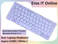 Replacement Laptop Keyboard Acer Aspire One D270 Series   Acer D260 Laptop Keyboard (White)