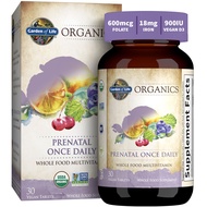 Garden of Life Mykind Organics Prenatal Once Daily Tablet, 30 Count