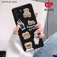 HP Oppo A5 2025 Elloraa.id - Oppo A5 2025 Bear Motif - Cellphone Protector - Oppo - Oppo Softcase Op