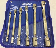 METAประแจบล็อคข้ออ่อน 2 ข้าง 6 ตัวชุด NO 2233 ราคา ต่อ 1 ชุด มีขนาดเบอร์ 8x9 mm 10x11 mm 12x13 mm