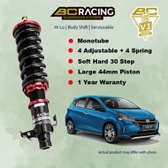 PERODUA MYVI GEN1/GEN2/GEN3 -BC RACING V1 SIRI SUSPENSI BOLEH LARAS