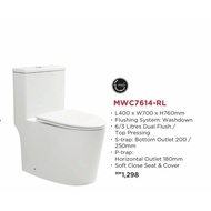 Mocha italy MWC7614 s-trap One-Piece Water Closet Bathroom water closet toilet one piece toilet