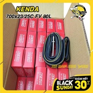 Kenda 700x23 / 25C FV80L Tube, 80mm Long Bicycle Valve KENDA