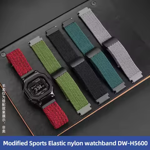 For G-SHOCK Casio 3516 DW-H5600 DW H5600 DW-H5600MB Series Modified Sports Elastic nylon watchband m