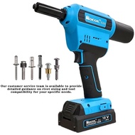 ORAW RL-520 Handheld Cordless Rivet Tool | 18V Lithium Battery Riveter | Tools Set Box Electrical fo