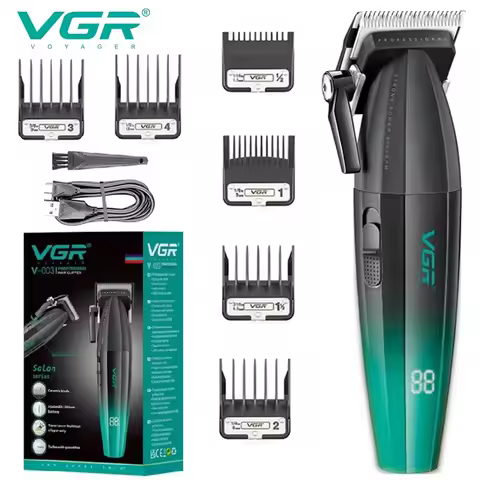 VGR Professional Men's Electric Hair Trimmer Cordless Trimmer with 9000RPM Motor for Beard Hair Trim