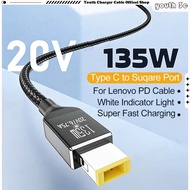 USB-C 135W Charger Power Cable Type C to Slim Tip Square Port Converter Cord 20V/6.75A PD3.0 Laptop 