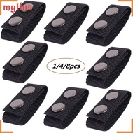 MYTHIS 1/4/8Pcs Belt Keeper  Double Snaps Sports Nylon Strap