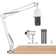 For Elgato Wave White Mic Arm, White Boom Arm Compatible with Elgato Wave 3 Microphone, White Desk S