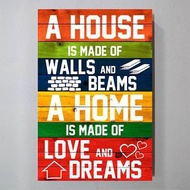 Wooden Poster Wall art/ - House