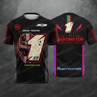 Number 89 Driver Jorge Martin Racing Tops Tees Enthusiast Summer Fashionable Breathable T-shirt