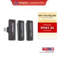 Amgras SoundMeta II Ultra Lavalier Wireless Microphone Noise Cancelling Ultra-Light Live Broadcast/V