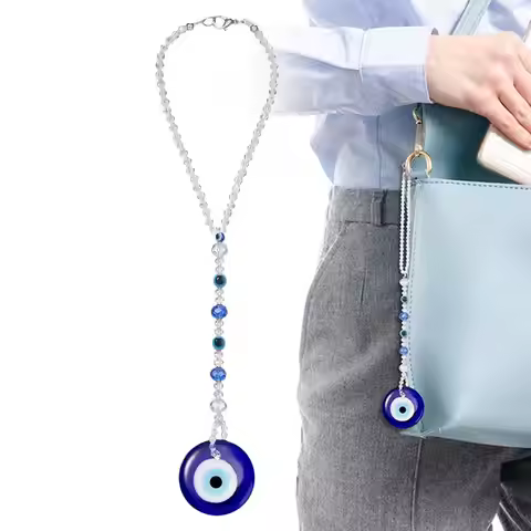 Evil Eye Car Charm Evil Blue Eye Accessory Rear View Mirror Charm Shining Rear View Mirror Charm Evi