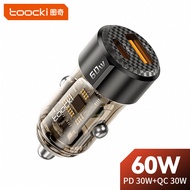Toocki 60W Car Charger PD30W Fast Charge QC30W Car Mobile Phone Charger Suitable for Apple Samsung X