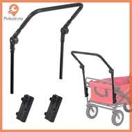 Pinkcat Foldable Folding Cart Push Handle Wagon Cart Equipment Black Lightweight Extendable Cart Tro