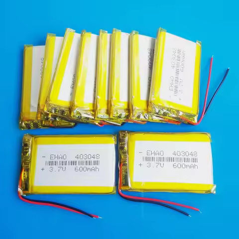 Lot 10 pcs 3.7V 600mAh Lipo Rechargeable Battery 403048 For MP3 GPS DVD Recorder Speaker Headset E-b