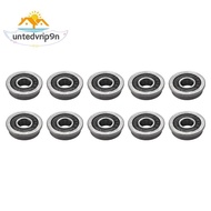 [untedvrip9n]10Pcs F695- Bearing 5X13X4mm Flanged Miniature Deep Groove Ball Bearings F695RS for   2