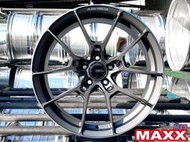 全新鋁圈 MAXX M25 18吋 旋壓鋁圈 5孔100 5孔108 5孔112 5孔114.3 平光灰車邊