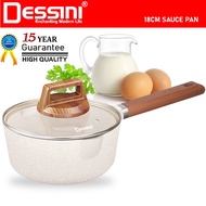 DESSINI ITALY 18CM Maifan Stone Sauce Pan Induction Non Stick Milk Pot Frying Pan Casserole Bowl Coo