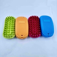 Pet Comb Production Dog Bath Massage Rake Comb TPR Soft Cat Fading Massage Brush YJOZ