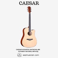 CAESAR ACOUSTIC GUITAR WL-800 CUTAWAY NATURAL W/EQ