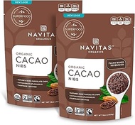 Navitas Organics Cacao Nibs – Unsweetened Dark Chocolate Crunch – Antioxidants, Minerals, Fiber – Fo