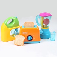 Simulation Kitchen Appliances Blender Toaster Mixer with LED Pretend Play Toy C21