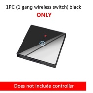 Smatrul RF433Mhz Black 1 Gang Smart Home Wireless Touch Switch Light Appliance RF 433Mhz Remote Cont