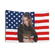 Aespa Winter Blonde Kpop American Flag Birthday Gift and Concert Merchandise Cross-Border Supply