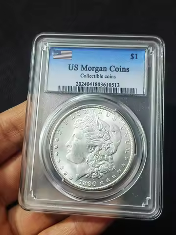 Non-Magnetic 28 styles USA Morgan $1 Dollar Coin Sealed in High Quality Storage Boxes Case Collectib