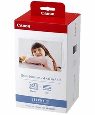 1 SET KP108IN 3 Ink Cassette + 108 Sheets Photo Paper KP-108IN KP108IN Compatible Canon Selphy CP Se