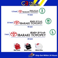 ibaraki toyobet toyota car sticker / cs685