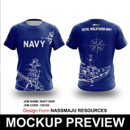 TLDM sublimation shirt, navy t-shirt