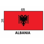 Albania Flag 3x6ft, Bendera Albania 3x6ft, Polyester