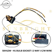 H1 BULB SOCKET ( 2 WAY ) C/W WIRE