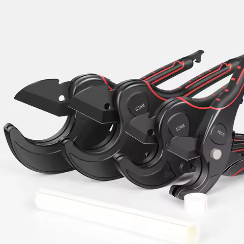 Pipe Cutter 32mm-75mm Aluminum Alloy Body Ratchet Scissor Pipe Cutter PVC/PU/PP/PE Hose Cutting Hand